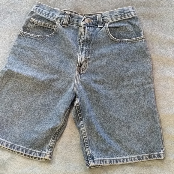 mens faded jean shorts